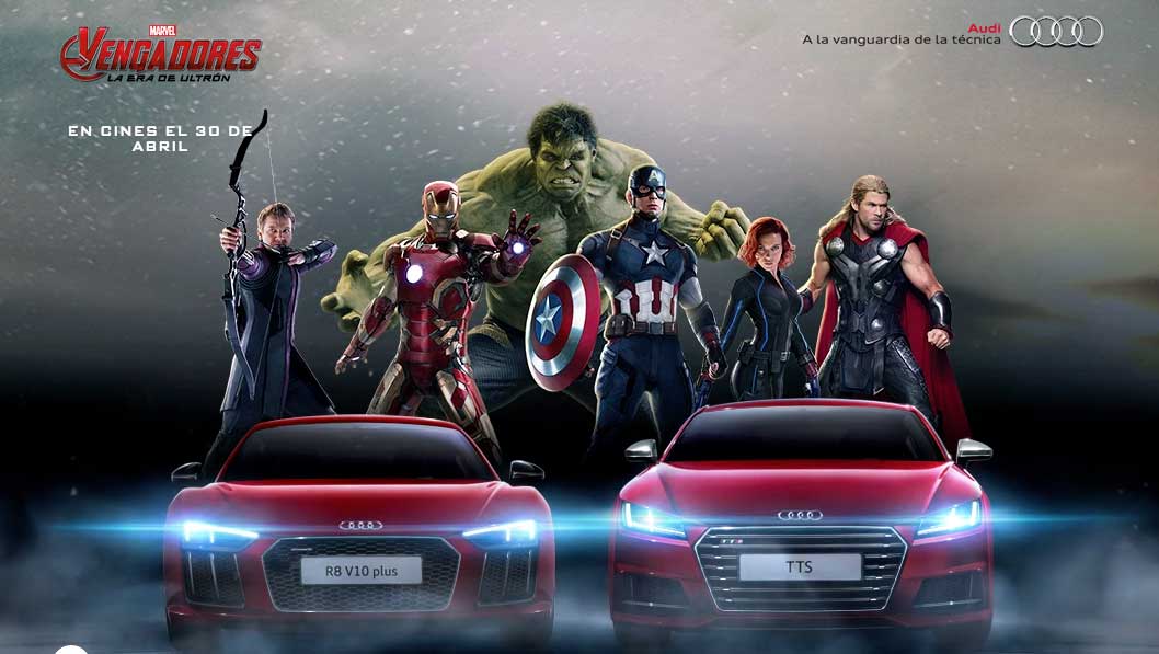 Audi, coche oficial de Los Vengadores: La Era de Ultron